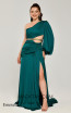Alfa Beta 5897 Emerald Satin Dress