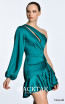 Alfa Beta B5899 Emerald Satin Dress