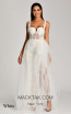 Alfa Beta B5908 White Front Dress