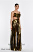 Alfa Beta B5913 Black Gold Evening Dress