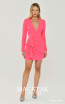 Alfa Beta B5914 Neon Pink Dress