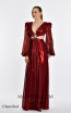 Alfa Beta B5921 Claret Red Side Dress