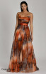 Alfa Beta B5922 Orange Pattern Front Dress