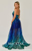 Alfa Beta B5922 Saks Green Back Dress
