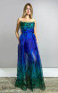 Alfa Beta B5922 Saks Green Chiffon Dress