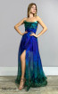 Alfa Beta B5922 Saks Green Sleeveless Dress