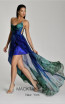 Alfa Beta B5922 Saks Green Front Dress