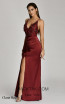 Alfa Beta B5962 Claret Red Side Dress
