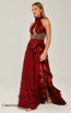 Alfa Beta B5970 Claret Red Long Dress