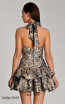 Alfa Beta B5979 Indigo Gold Back Dress