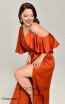 Alfa Beta B5986 Cinnamon Satin Dress