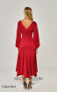 Alfa Beta B6015 Claret Red Back Dress