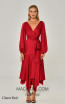 Alfa Beta B6015 Claret Red Dress