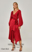 Alfa Beta B6015 Claret Red Side Dress