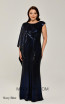 Alfa Beta B6016 Navy Blue Column Dress 