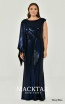 Alfa Beta B6016 Navy Blue Front Dress