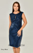 Alfa Beta B6033 Navy Blue Detail Dress