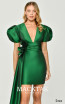 Alfa Beta B6139 Green Satin Dress