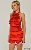 Alfa Beta B6152 Red Orange Detail Dress