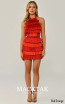 Alfa Beta B6152 Red Orange Front Dress