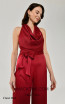 Alfa_Beta B6156 Claret Red Detail Dress