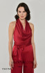 Alfa_Beta B6156 Claret Red Dress