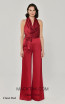 Alfa_Beta B6156 Claret Red Front Dress