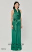 Alfa_Beta B6156 Green Satin Dress