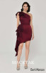 Alfa Beta B6163 Dark Maroon Front Dress