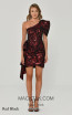 Alfa Beta B6189 Red Black Front Dress