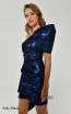 Alfa Beta B6189 Saks Black Detail Dress
