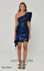 Alfa Beta B6189 Saks Black Front Dress