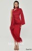 Alfa Beta B6201 Claret Red Front Dress
