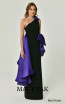 Alfa Beta B6213 Black Purple Dress