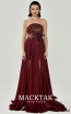 Alfa Beta B6224 Claret Red Front Dress