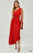 Alfa Beta B6233 Red Front Dress