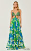 Alfa Beta B6238 Green Yellow Front Dress