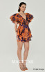 Alfa Beta B6240 Purple Orange Dress