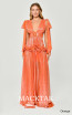 Alfa Beta B6272 Orange Front Dress