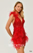 Alfa Beta B6279 Red Detail Dress