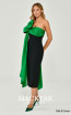 Alfa Beta B6281 Black Green Side Dress