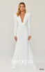 Alfa Beta B6283 White Front Dress