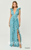 Alfa Beta B6285 Turquoise Front Dress