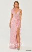 Alfa Beta B6301 Dark Pink Front Dress