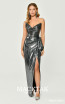 Alfa Beta B6321 Black Silver Front Dress