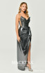 Alfa Beta B6321 Black Silver Side Dress