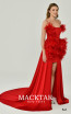 Alfa Beta B6345 Red Satin Dress