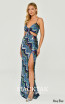 Alfa Beta B6388 Navy Blue Side Dress