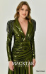 Alfa Beta B6413 Black Green Detail Dress