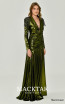 Alfa Beta B6413 Black Green Side Dress
